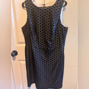 Teeze Me Black Tan Cutout Sleeveless Dress Sz 14/15